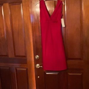 Red sleeves dress